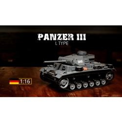 Czołg zdalnie sterowany ASG/IR/dźwięk/dym 1:16 German Panzerkampfwagen III (PzKpfw III) Ausf.L.SD.KFZ.141-1 RTR 2.4Ghz - Heng Long 3848-1U (S)